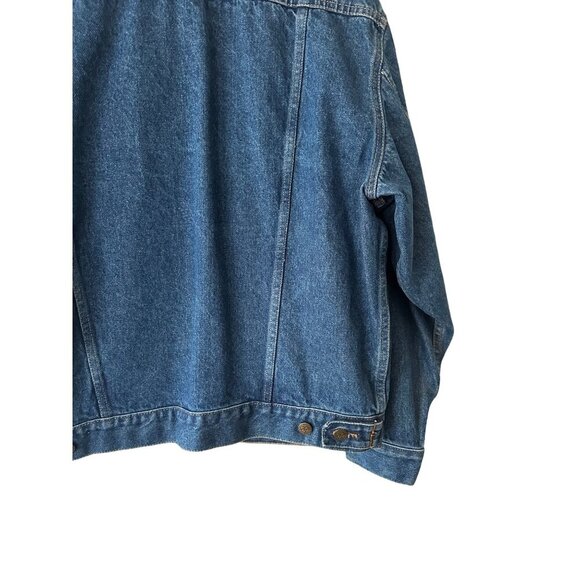 Vintage 90s Marlboro Country Denim Jacket With Leather Collar - Picture 7 of 13